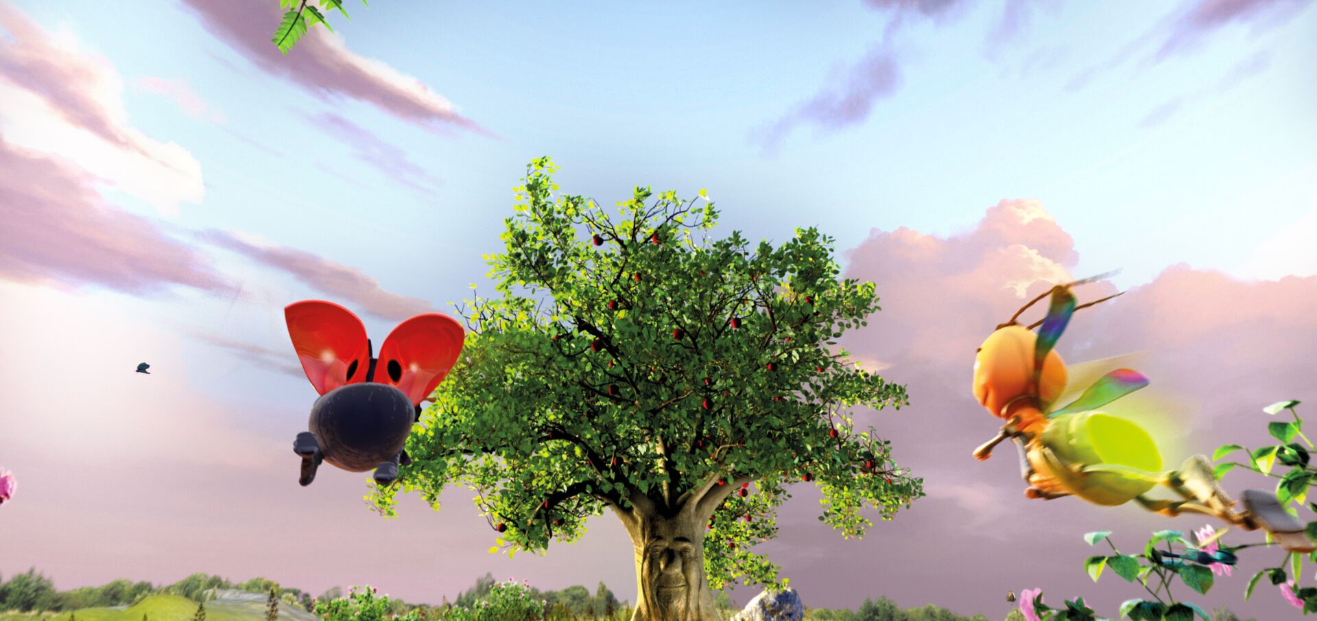 Folgen Sie Glühwürmchen Mike und Marienkäfer-Dame Dolores auf einem Ausflug in die Wunderwelt der Bäume. Buchen Sie die fantastische 3D-Show jetzt!